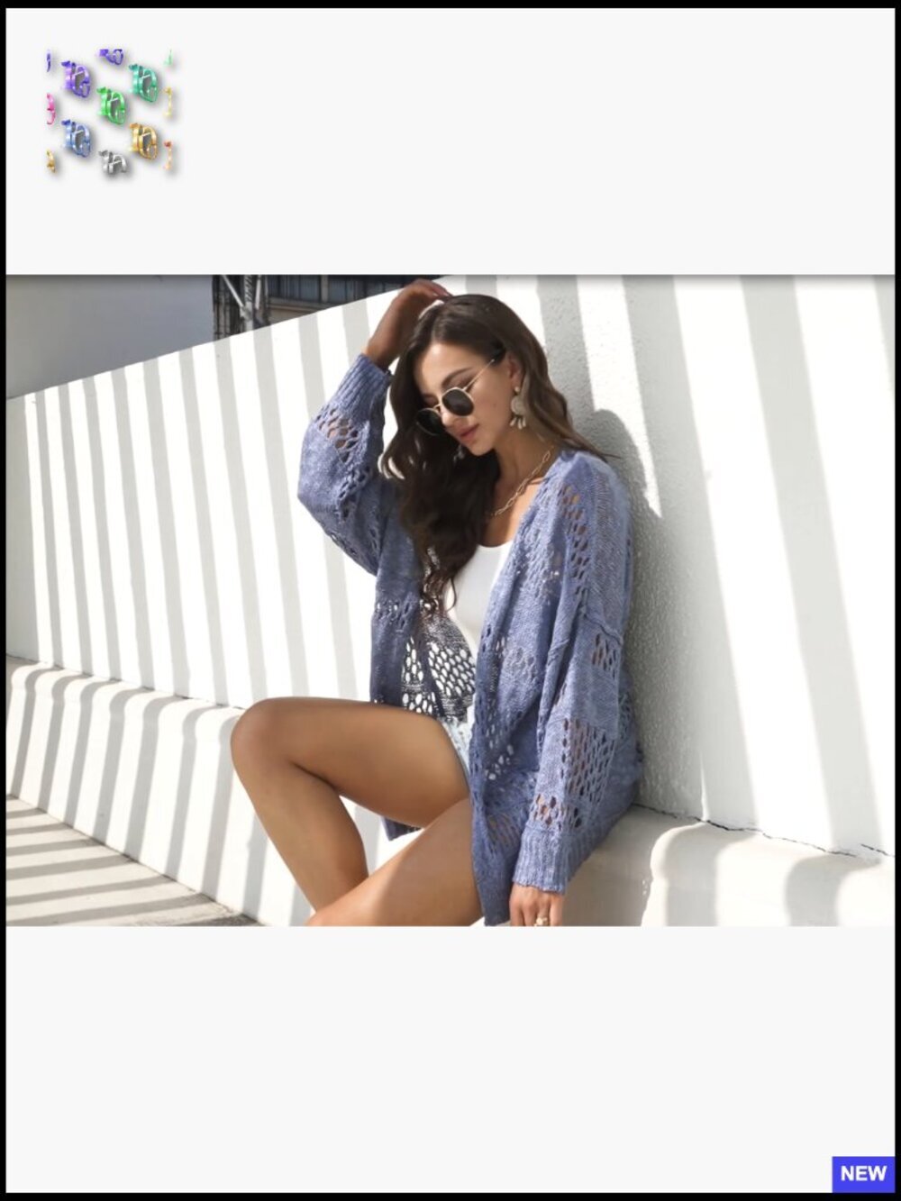 Crochet Open Front Cardigan Sweater Kimono Oversized Boho Long Sleeve - Picture 7 of 7